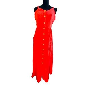 🌟🔥 BOGO Sale🔥🌟 mlle gabrielle orange baby doll dress size L